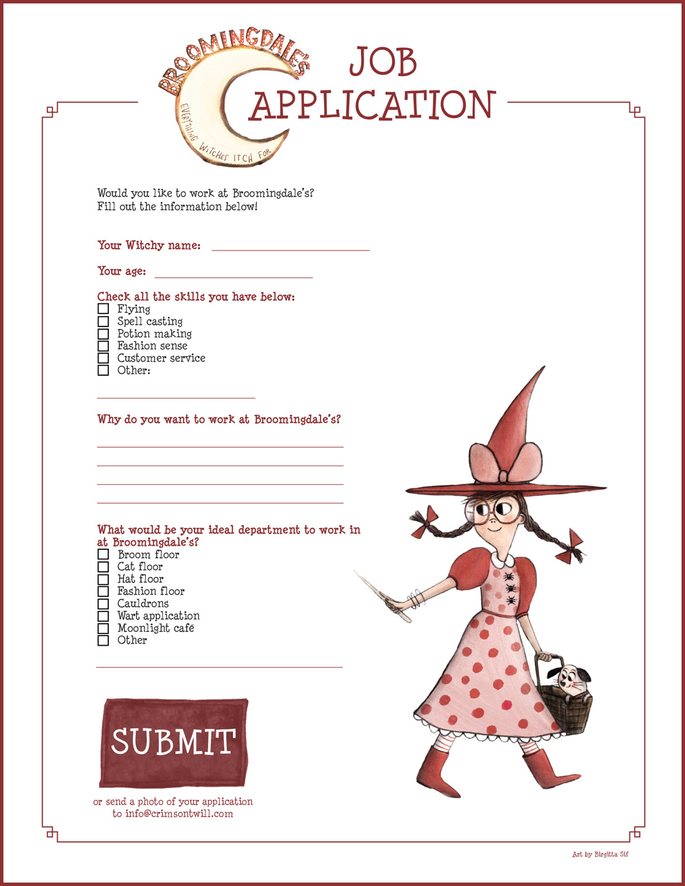 Apply to Broomingdale's